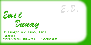 emil dunay business card